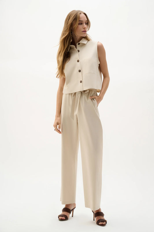 Joseph Ribkoff Linen Sleeveless Straight Shirt Top